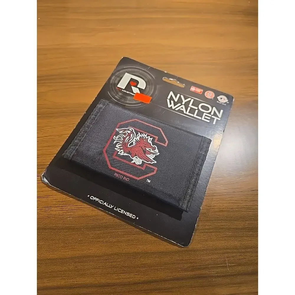 University Of South Carolina USC Gamecocks Nylon Tri-Fold Wallet NEW